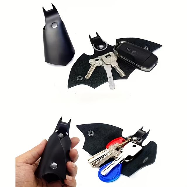 TEMU 1pc Wb Batman Car Key Pouch - Fun Key Holder, Perfect For Gifting To , Durable Protective Case, Suitable For Valentine's Day, Christmas, And Long-lasting Key Pouch