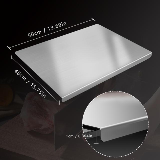 TEMU 304 Stainless Steel Cutting Board Cutting Board Household Rolling Board Kitchen Supplies