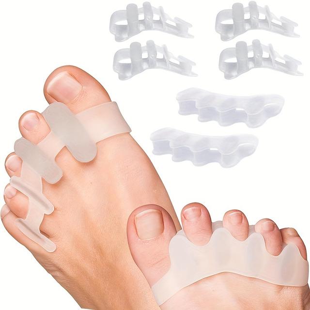 TEMU 6ks Ultra-Měkké Oddělovače Prstů pro Ženy a Muže, Prostory pro Velký Prst, Pohodlné Polštářky pro Denní Nošení