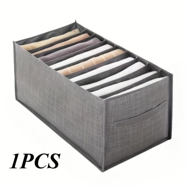 TEMU This Is A Foldable Clothing Storage Box, Jeans Partition, Wardrobe Drawer Clothing Storage And Socks Storage Box, Non-woven Fabric, Suitable For Hand Cleaning/dry Cleaning Storage