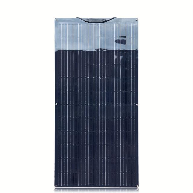 TEMU Panneau solaire flexible 105W, un module monocristallin de 105 watts pliable et , idéal pour les installations hors réseau, y les , les camping-cars, les bateaux, les toits et les irrégulières