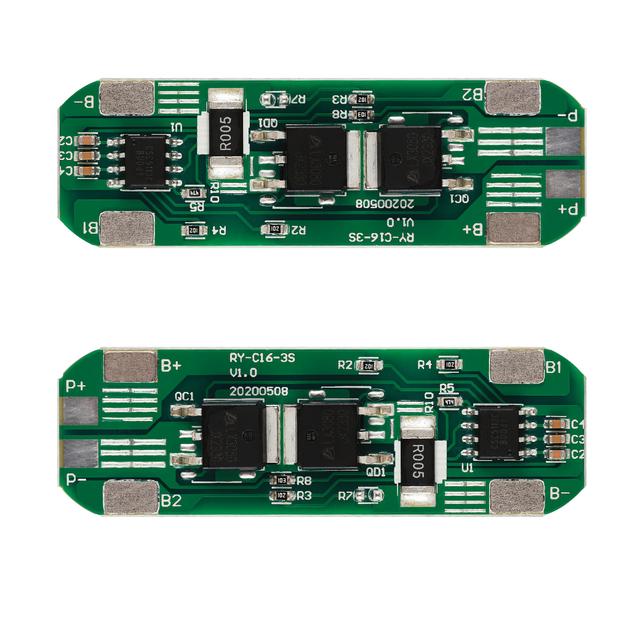 TEMU 2 ks BMS-3S v sérii 11,1V/12,6V Přetížení 10A Udržitelná 8A Vícenásobná ochrana – Ideální , napájecí zdroje, elektrické nářadí a opravy hraček