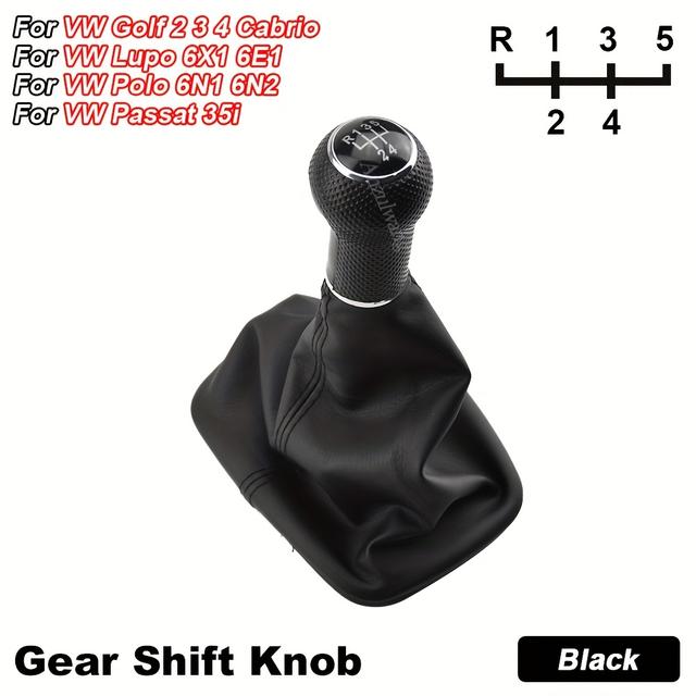 TEMU Leather Gear Shift Knob Gaiter Handle For 5-speed Manual Transmission In For Golf Models 2, 3, 4, , 6n, And 35i