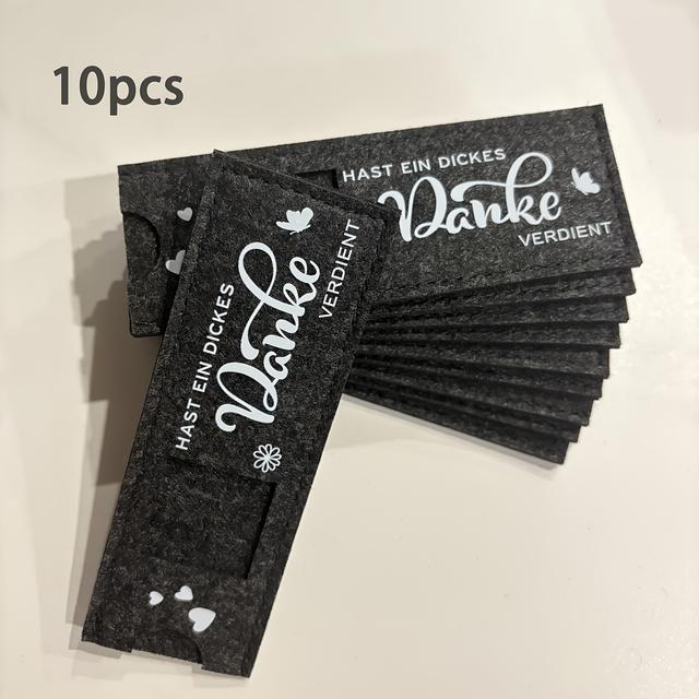 TEMU 5/10er Set Deutsche Filz Geschenktüten für Teamgeschenke, Abschiedsgeschenke oder Mitarbeitergeschenke (Schokolade nicht enthalten)