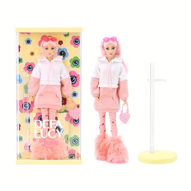TEMU Love Collection Dolls Feature Exquisite Makeup And Articulated Joints. Collectible Figures Gift Box Packaging With A Stand Included