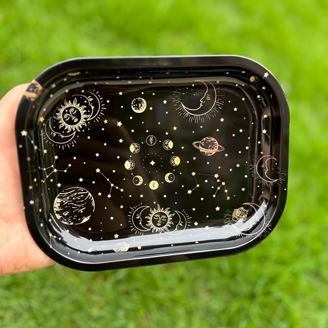 TEMU Metal Tray With Design - Travel And Gatherings