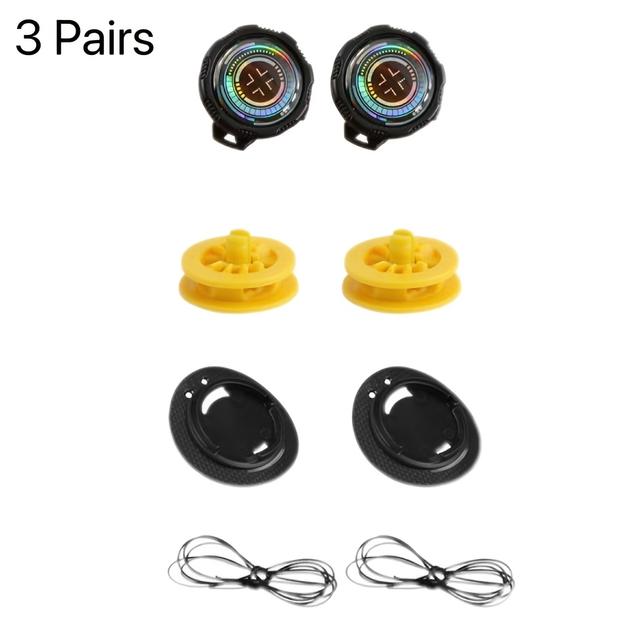 TEMU 3 Pairs Shoelaces, No-tie With Rotating Knob, Casual Plastic Material, Easy Fastening For Sneakers