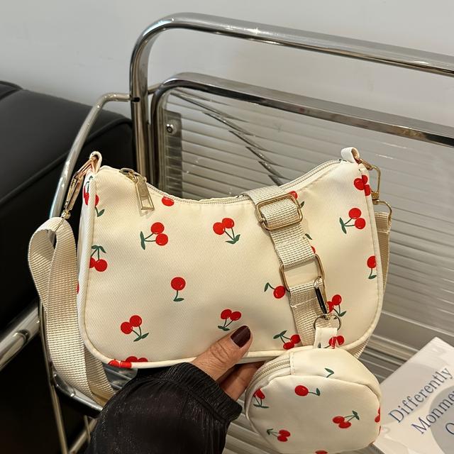 TEMU Французький стильний нішевий підпаховий мішечок, сумка з випадковим принтом, міський мінімалістичний тоут, сумка для мами