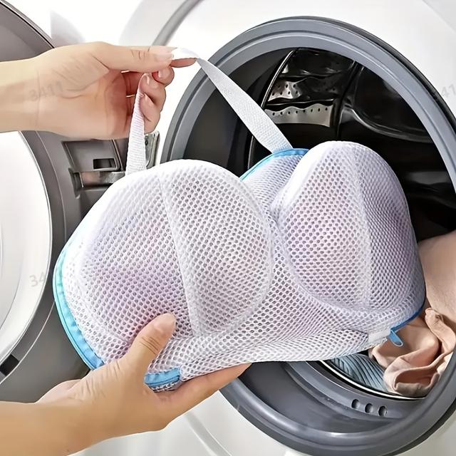 TEMU Saco de Lavanderia Premium para Sutiã com Zíper - Anti-Deformação, Bolsa de Cuidado de Roupa Íntima Multiuso para Máquina de Lavar, Sacos de Lavanderia