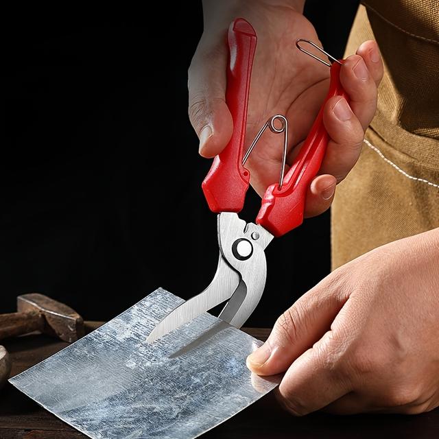 TEMU 1pc Industrial-grade Sheet Metal : Heavy-duty Aviation Pliers High Hardness & Durability For Cutting Plates And Colored Steel Roofing Tiles Metalworking Tools, Pliers
