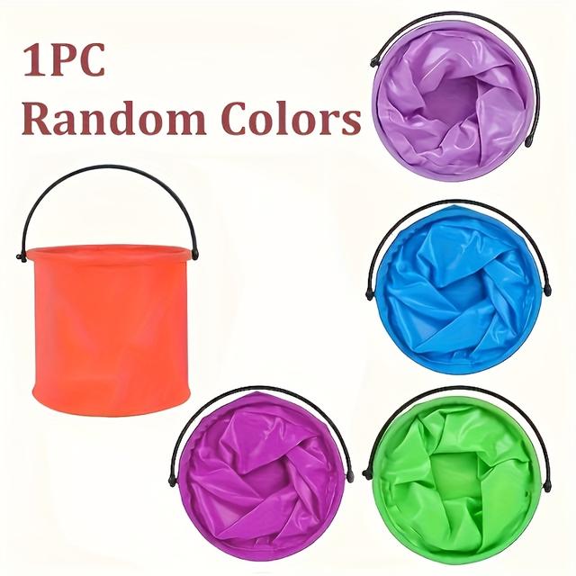 TEMU Versatile Foldable Bucket - Durable, Portable For Beach, Travel And - Ideal For Garden Parties, Camping, Picnics, Fishing And Hiking (color )