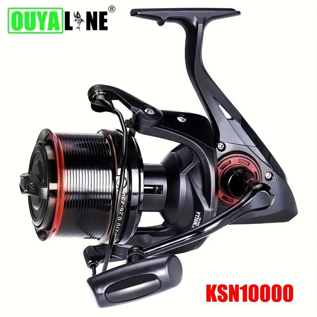 TEMU Ouyaline Spinning Fishing .6:1 12+1bb 25kg Max Drag Fish Coil Big Metal Spoon Trolling Surfcasting Moulinet Carretilha De Pesca