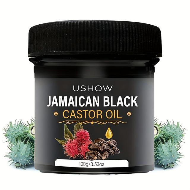 TEMU Jamaica Black Castor Oil Hair Cream - Pure Cold Press, Nourishing Scalp And Hair, Suitable For Ordinary Hair, Neutral, Moisturizing Castor Oil Ingredients, 100g.