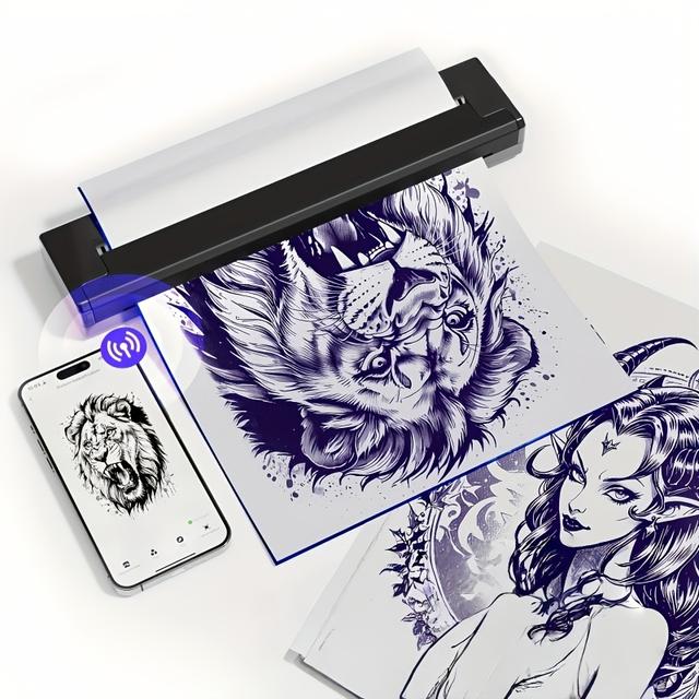 TEMU 40 Sheets Of Tattoo Transfer Paper, A4 Size Tattoo Stencil Paper - Compatible With Mo8f, Tp81, P90, Pino, And Other Tattoo Printers, Easy To Transfer, Suitable For Professional And Personal Use