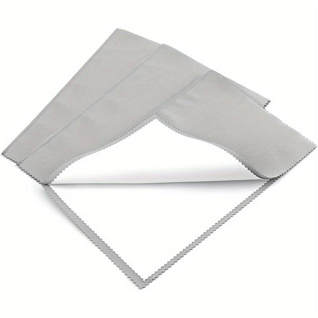 TEMU ผ้าขัดเงาสีเงิน 1 ชิ้น, ผ้าทำความสะอาดเครื่องประดับสีเงิน, ผ้าขัดเครื่องประดับสองด้าน ขัดเงินสำหรับเครื่องประดับสเตอร์ลิงสีเงิน ทองคำ แพลตตินั่ม, ผ้าทำความสะอาดสีเงิน ช่วยให้เงางาม