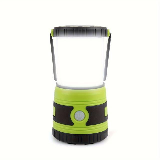 TEMU 1500 Led Camping Lantern With 4 Light , Dimmable Battery-powered Searchlight For Hiking, Tent Lighting, And Emergencies - Green &