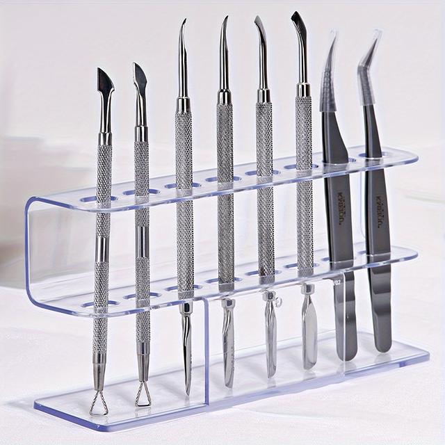 TEMU Transparent Tweezers Storage Rack