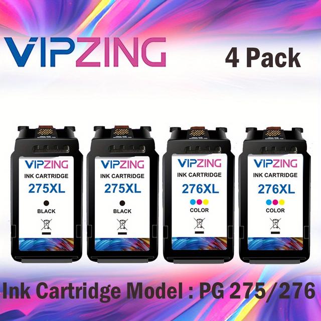 TEMU 4pack 275xl 276xl Replacement For Ink 275 And 276 Pg-275 Cl-276 Black Color Ink Cartridges Compatible With Tr4720 Tr4700 Ts3722 Ts3500 Tr4722 Ts3720 Ts3520 Printers