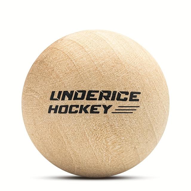 TEMU 2-inch Non-bouncing Hardwood Training Balls, Swedish Stickhandling Practice Balls For Street Hockey And Floorball Drills