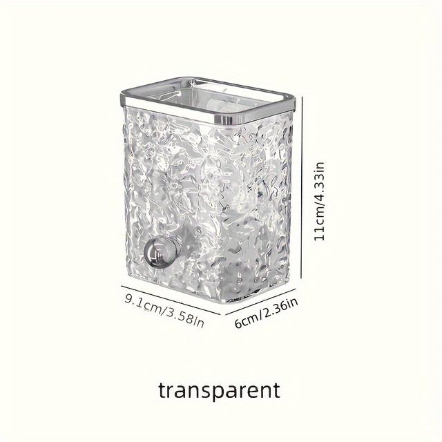TEMU Uchwyt na Szczoteczkę do Zębów z Wzorem Lodowca i Falami, Półka Łazienkowa Bez Wiercenia, Pojemnik na Akcesoria Kosmetyczne