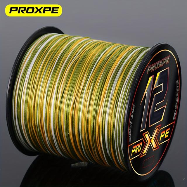 TEMU Linea da Pesca Intrecciata in PE PROXPE a 12 per Acqua e , 500m/546yd Resistente all'Usura Anticorrosione con Lancio Liscio