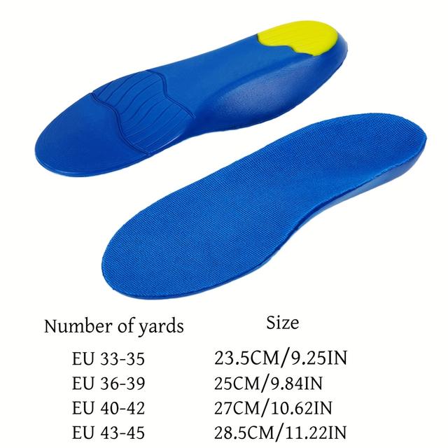 TEMU 1 Pairs Arch Support Insoles With U-shaped Heel Cushion - Gel-infused Shock Absorption For Sneakers/boots | Breathable Pads For Men/women | & Durability