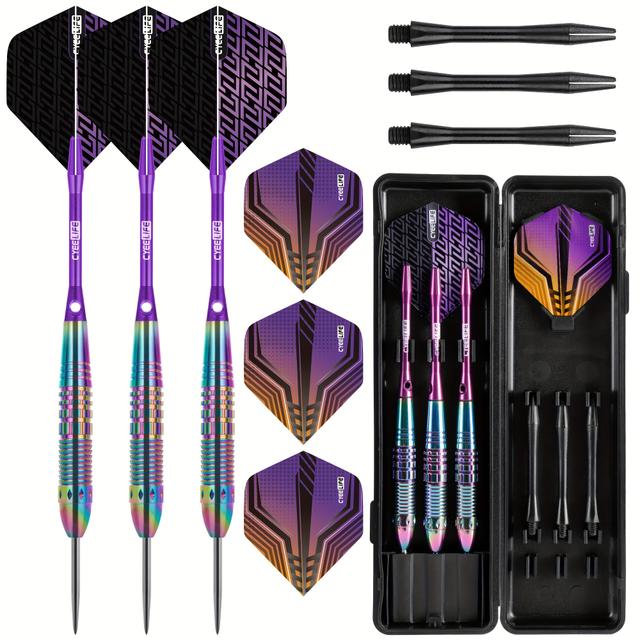 TEMU Cyeelife 25g Kleurrijke Dartset, 3 Premium Darts + Opbergkoffer