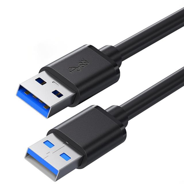 TEMU Usb 3.0 Extension Cable | 5gbps Usb A Male To Male Fast Data Transmission For Hard Drive And Smart Tv, Pvc Material, Flat Shape