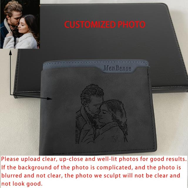 TEMU Fotografie v libovolné barvě převedené na černobílé pro skládací peněženky pro muže a ženy, ideální dárkové předměty držáky na kreditní karty