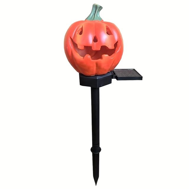 TEMU Solar-powered Pumpkin Lanterns With Led For Outdoor Lighting, Decorative Landscape Lights, Solar Garden Lights, And Lawn Lights Suitable For Yard, Garden, And Festive Decorations.
