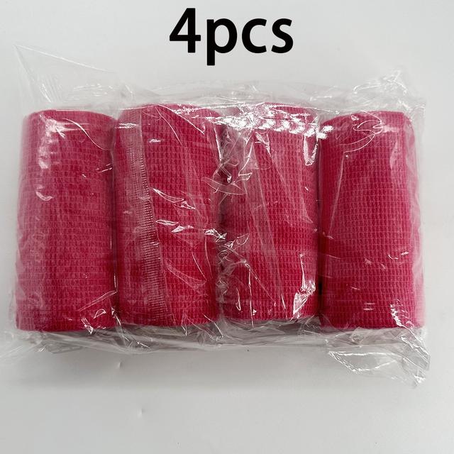 TEMU Extra große selbstklebende elastische Bandage, buntes 4er-Set, Größe 10 cm/3,94 Zoll, geeignet für Gelenkstütze Fixierung beim Sport, Verband für Haustiere, Rinderhufe oder Pferdehufe
