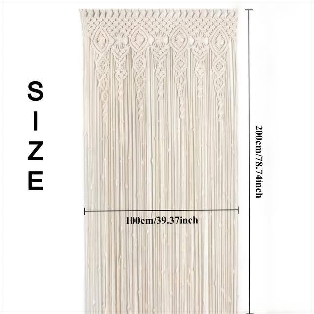 TEMU Macrame Wall Art | Bohemian Style Hanging | Decor For Bedrooms | Creative Boho Door Curtain | Gift For Home Decoration
