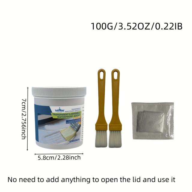 TEMU Heavy-duty Waterproof Sealant Gel - Strong Leak-proof Filler For Concrete, Floors, Pipes, Roofs, Walls - -fouling Compound, Compatible With Bathtubs, Sinks, - Diy & (no Residue Removal