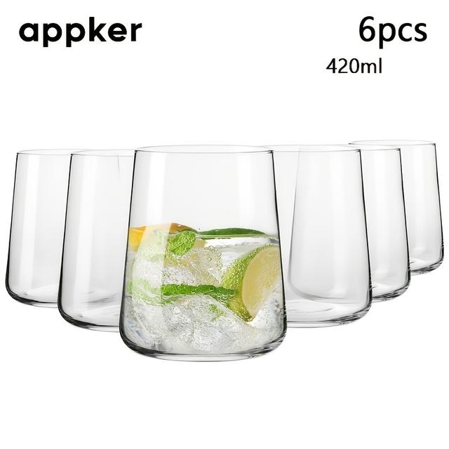 TEMU 2/4/6pcs Glass Cup Set, Heat-resistant Cup, Milk And Juice Cup, Cup, Water Cup, Cold Drink Cup, Party Favors