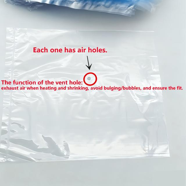 TEMU Shrink Wrap Bags, 200 Heat Shrink Wrap 6x6.7 Inches (. 15x17 Cm) Clear Heat Sealable Film Shrink Bags For A Of Packaging