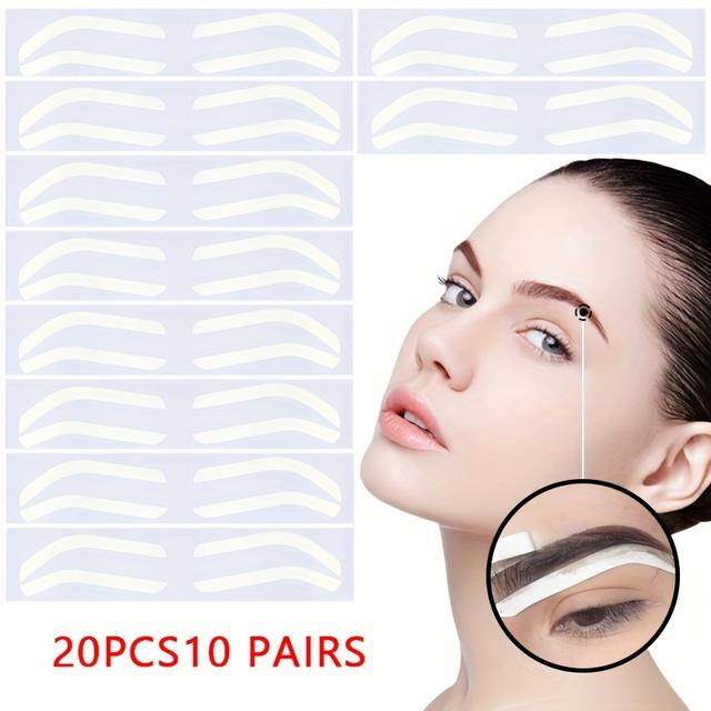 TEMU 20pcs Lazy Beginner Eyebrow Stencils With Frame And Edge Lines For Precise Brow Shaping