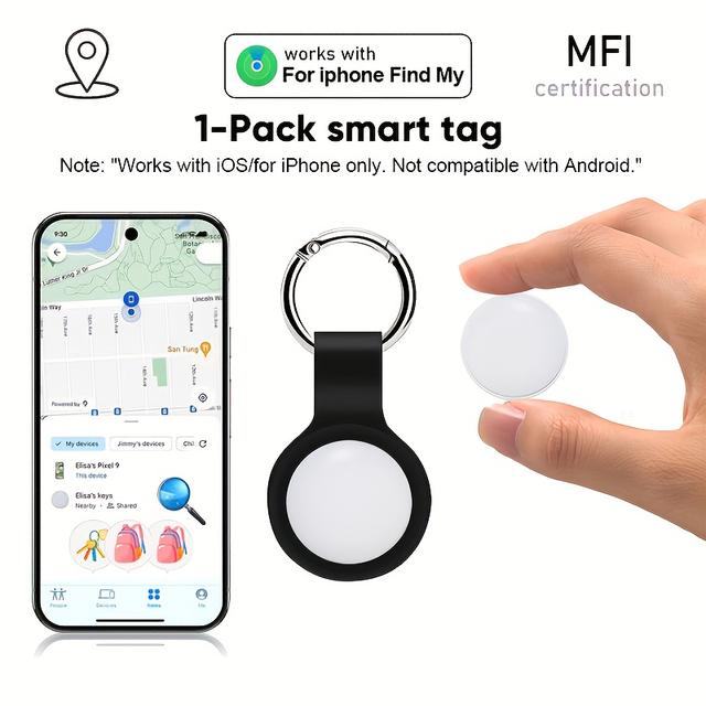 TEMU Multi-scene Mini Smart Item , Portable Locator, No Subscription Required For Ios Only, Long , Cr2032 Replaceable Battery, , Wireless Connection, Durable Build, Wireless Tag, , Anti-loss