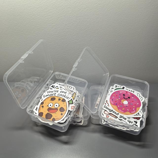 TEMU 1/4pcs Small Transparent Pp Storage Boxes - Multifunctional Portable Sticker And Jewelry Organizer Accessory Storage