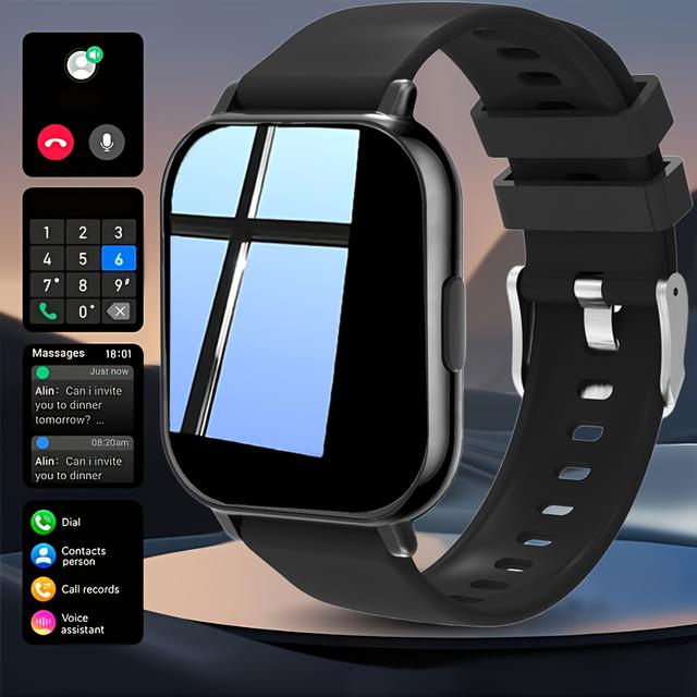 TEMU Okosóra | Támogatja a vezeték nélküli hívásokat és üzenetértesítéseket, több sportmód, távirányítású fényképezés/zene lejátszás/beépített játék, iPhone/ készülékekhez