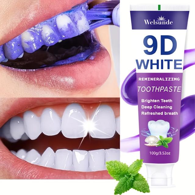 TEMU 9d White Toothpaste For Deep Cleaning & Smile, Purple Hydroxyapatite Toothpaste - With , Gums, Travel-size 100g/3.52oz, Ideal Oral Hygiene Gift For , Suitable For Everyday