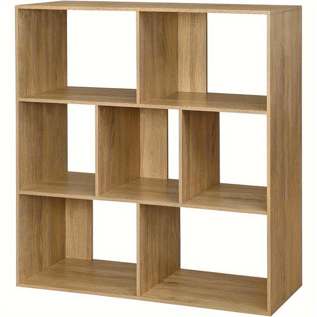 TEMU Estante de libros, estante de cubos, estante vertical, 7 compartimentos abiertos, horizontal, vertical o abajo para , dormitorio, oficina,