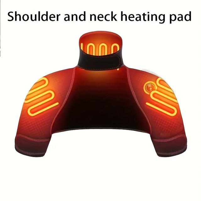 TEMU Chauffe-Épaules et Cou USB, Sangles Réglables, Chauffage Portable