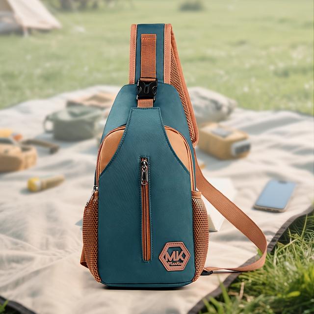 TEMU Men's Crossbody Bag New Fashionable Chest Bag Men's Portable Single Shoulder Small Backpack For Going Out Men' Phone Bag Trendy And Lightweight Casual Sports Shoulder Bag Women's