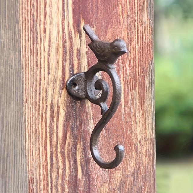 TEMU 1 Vintage Cast -shaped Wall Hook, Heavy-duty Metal Coat Rack In European Farmhouse Style, Featuring , Suitable For Porch//bedroom, Decorative Hat Display, Home Decor, Utility Hooks