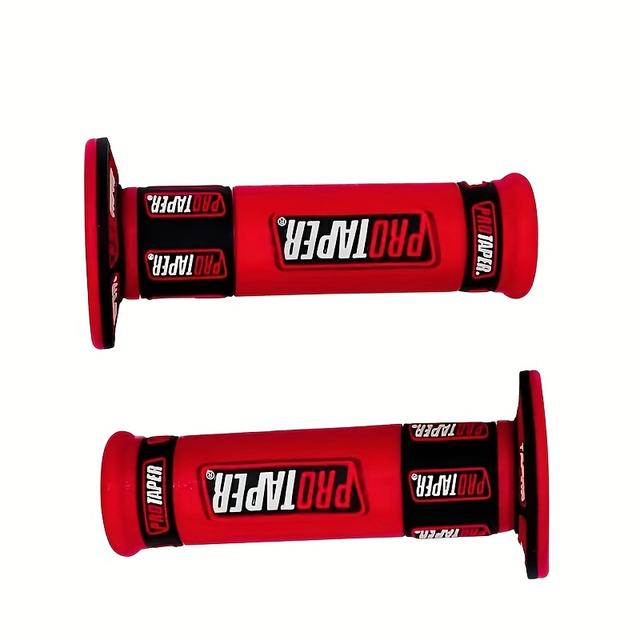 TEMU Motorcycle Throttle Grips, Universal Motorcycle Handlebars - Non-slip Synthetic Rubber Throttle And Steering Lever Covers, Bright Colors For Off-road Bikes