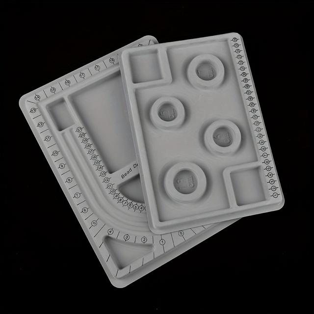 TEMU Display Tray For Bracelets, Necklaces, And Handmade Jewelry, Featuring 108 Beads, Positioning For Bead Design, And Tools For Jewelry Design With Measurement Scales