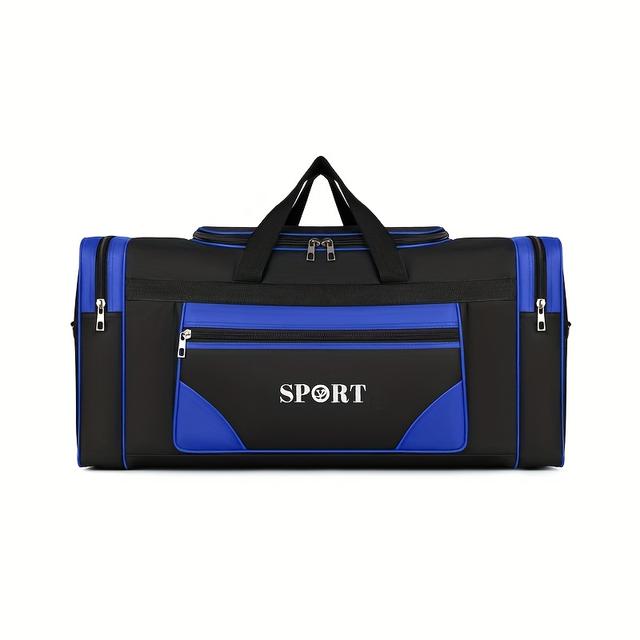TEMU Large Capacity Tennis Football Basketball Training Duffel Bag For Men Women, Large Capacity Handheld Bag For Travel & Moving Home, Camping Luggage Bags