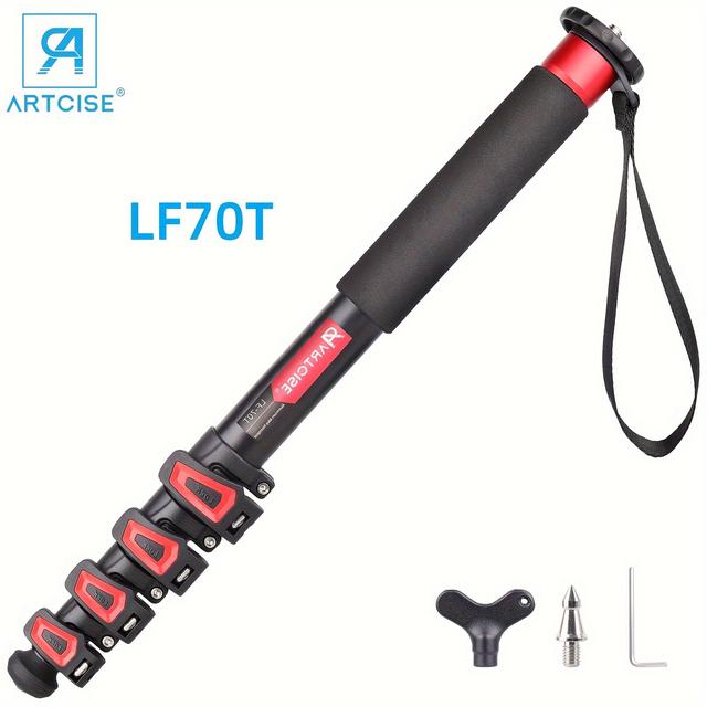 TEMU Monopie de 67 pulgadas para cámara profesional de aleación de aluminio, monopie de fotografía para cámaras Canon, Nikon Mirrorless y DSLR, carga de 33 libras (diámetro del tubo de 32 mm)