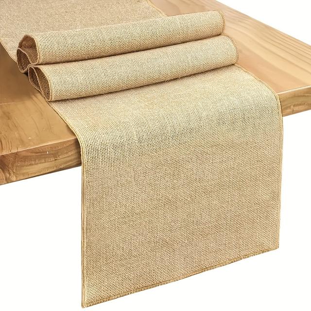 TEMU Rollo de arpillera beige natural de 40/45/50 cm de ancho metros de largo - Ideal para manualidades, manteles navideños y cortinas para sillas, decoraciones de bodas