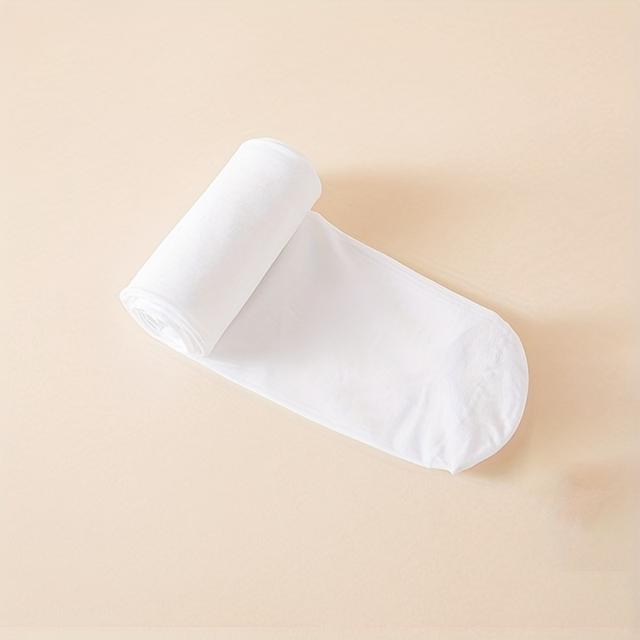 TEMU Ett par enfärgade dansstrumpor för barn, tunna och lämpliga för vår och , tillgängliga i svart, vitt och rosa sammetstights